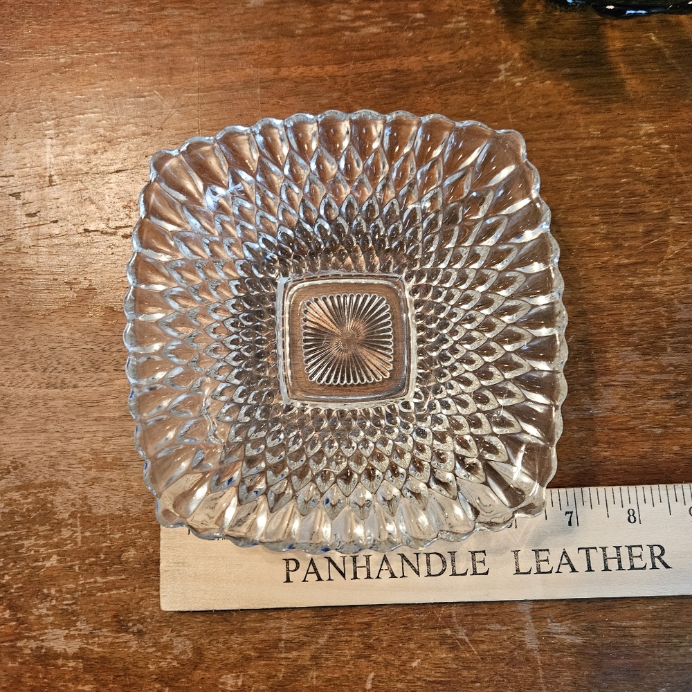 Elegant Clear Glass Square Dish